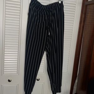 Black and white dress pants
